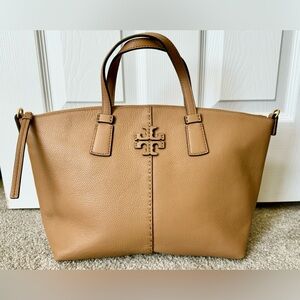 TORY BURCH MCGRAW LEATHER SATCHEL